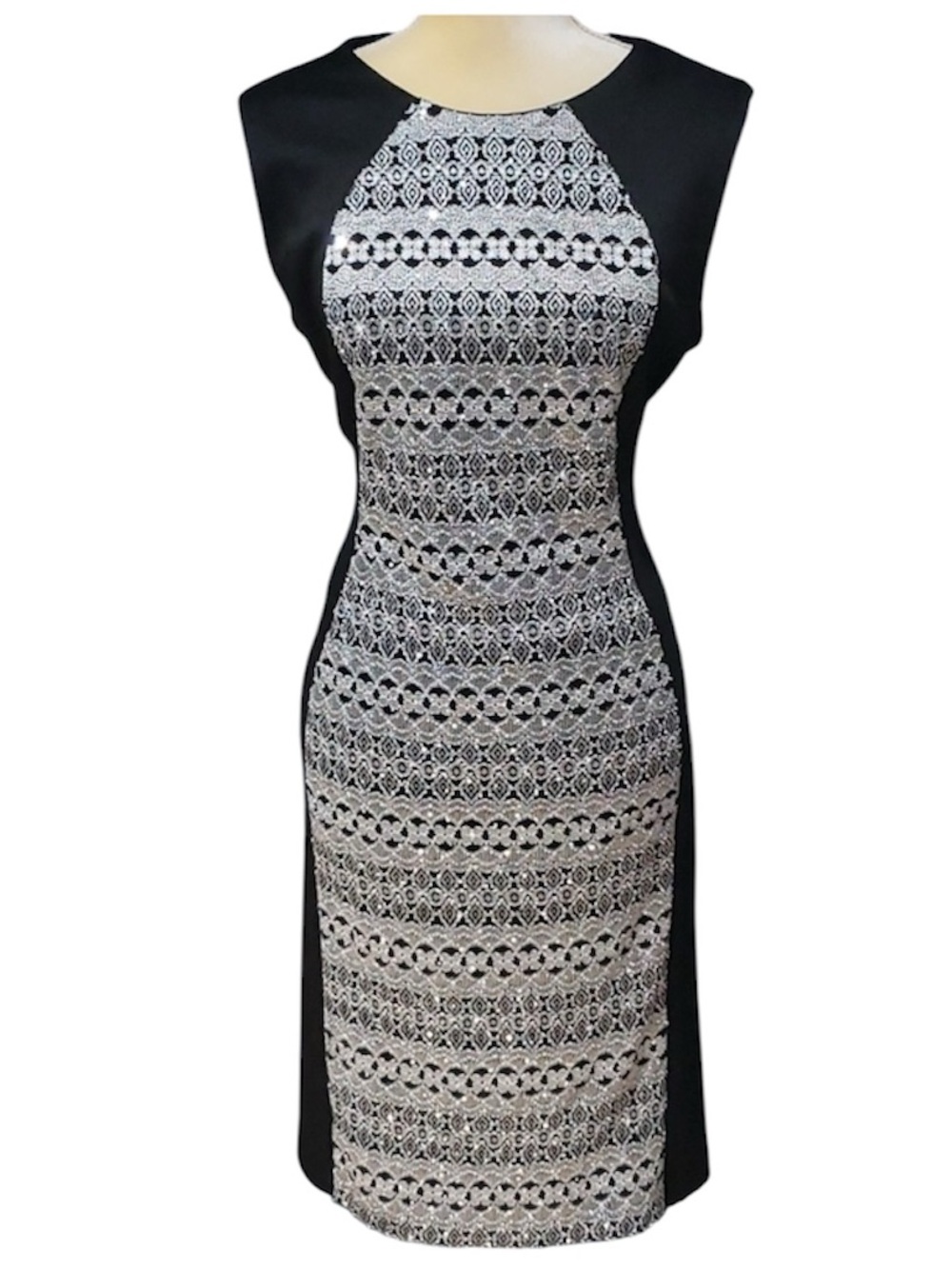 NWOT  R&M Richards Sequined Panel Dress